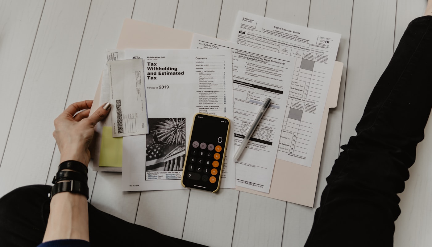 Calculator and notes used to budget a professional website in Dubai