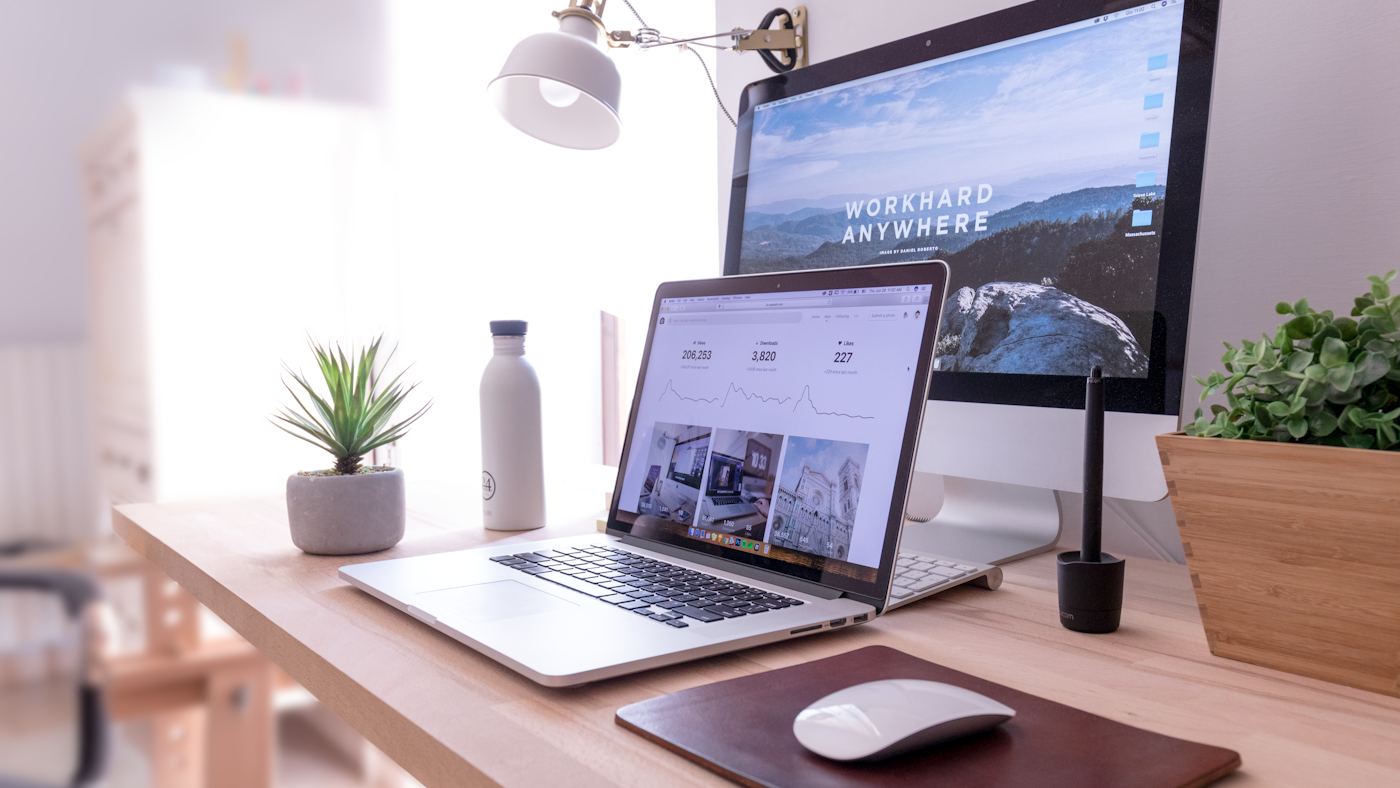 Two homepage mockups: one crowded with gold buttons, one with a single clear primary action