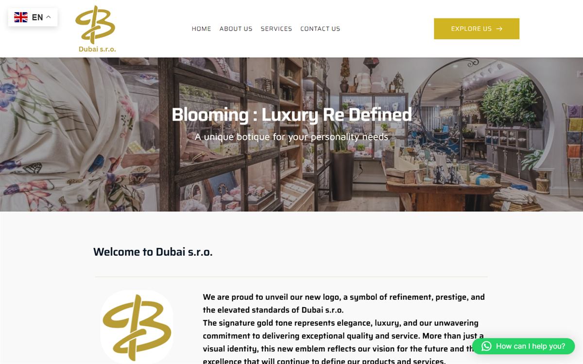 Dubai s.r.o. website